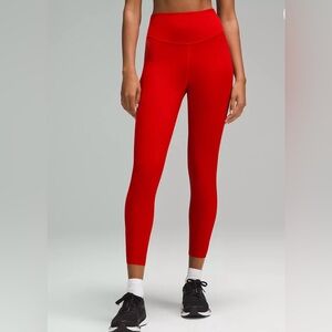 Lululemon Base Pace High-Rise Tight 25". Size 4. Red.